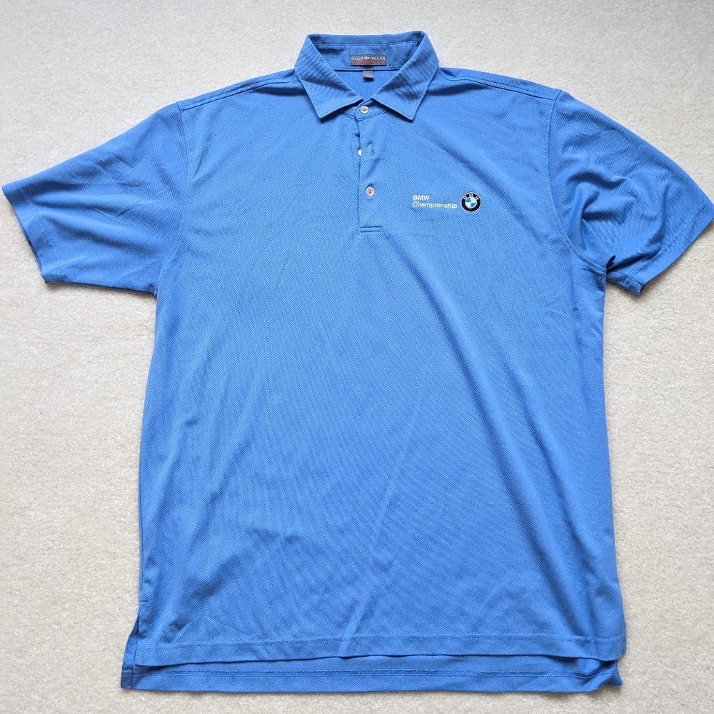 BMW Championship Racing Golf Polo Shirt Light Blue